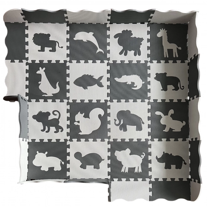 Kontrastna penasta igralna podloga živali puzzle Woopie