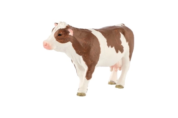 Realistični model plastične krave češkega lisastega goveda 12 cm