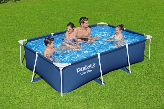 DeluxeJr Jekleni Pro Rack Bazen 259x170x61 BESTWAY za vrt