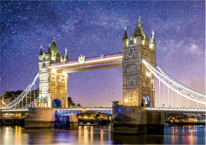 Svetleči puzzle Tower Bridge v Londonu 1000 kosov