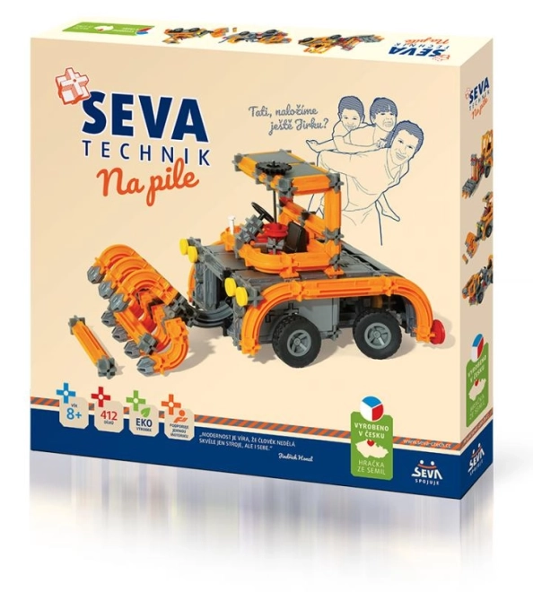 Gradbeni komplet SEVA TECHNIK Na žagi plast 412 kosov v škatli 36x34x5cm