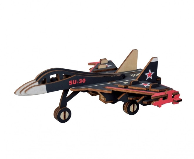Woodcraft Leseno 3D sestavljanka Bojno letalo SU30