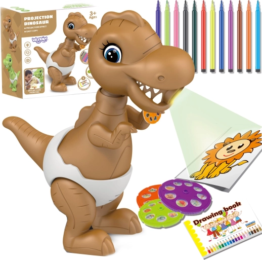 Woopie dinozavrski projektor za risanje s flomastri