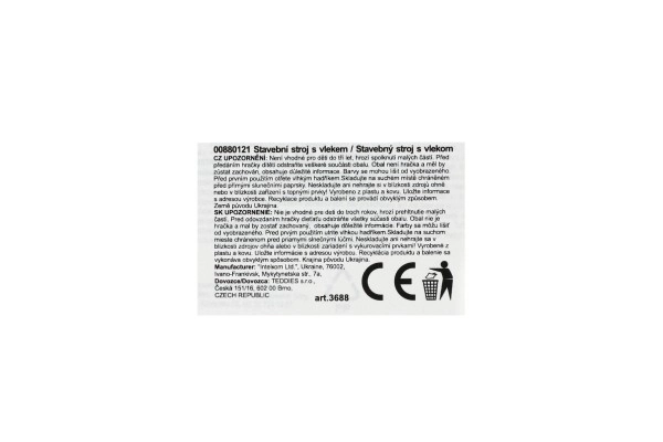 Traktor/nakladač/bager s prikolico z žlico plast na prosti tek 2 barvi v mreži 16x61x16cm