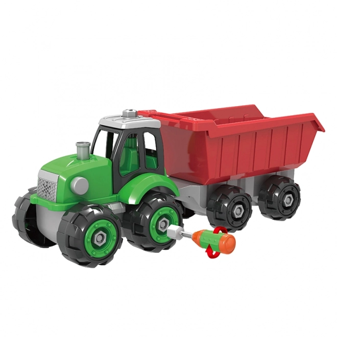 Vijačni traktor s prikolico
