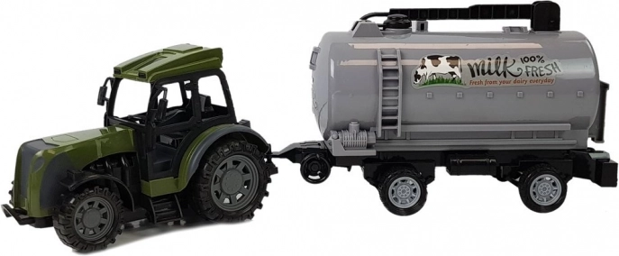 Realističen set traktor + mlečna cisterna