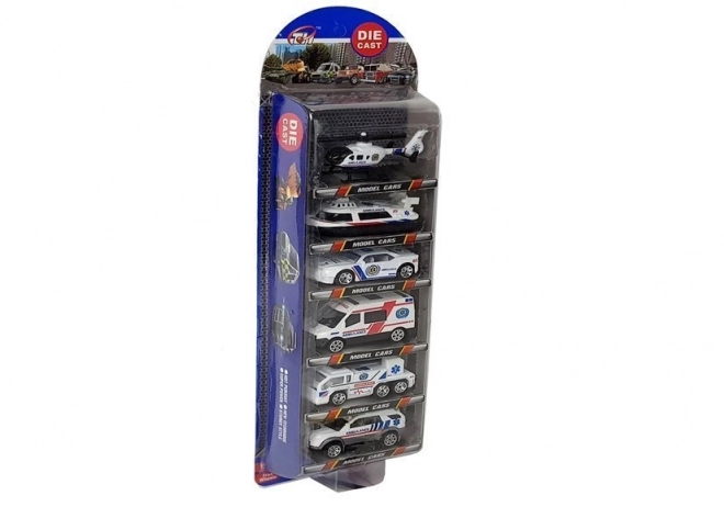 Set reševalnih vozil 1:64 6 kosov