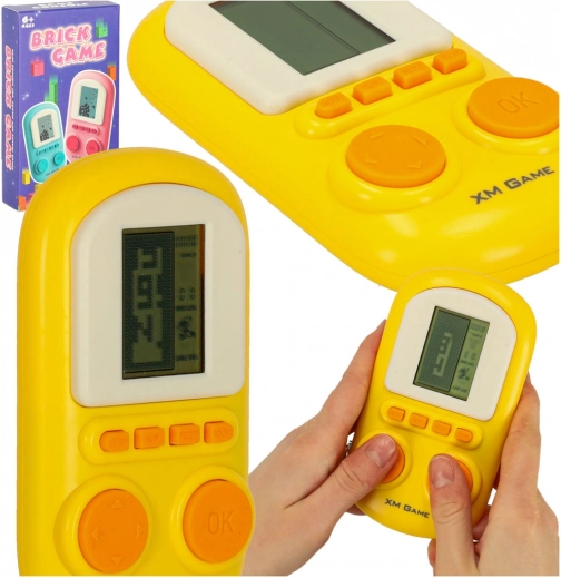 Žepna retro igralna konzola rumena