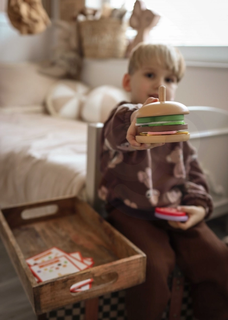 Lesena restavracija za burgerje WOOPIE GREEN za otroke