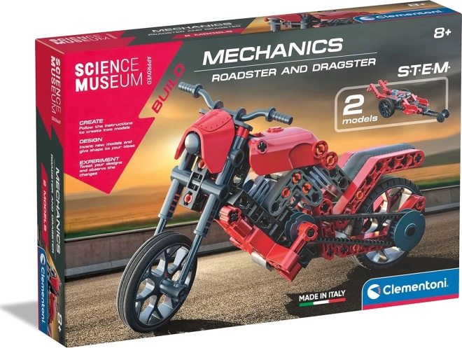 CLEMENTONI SCIENCE & PLAY mehanski laboratorij: roadster in dragster 2 v 1