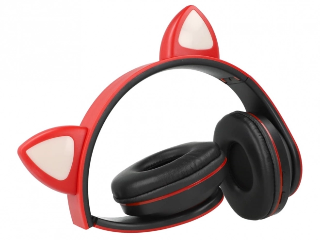 Brezžične slušalke bluetooth radio fm mp3 mačja ušesa led osvetlitev
