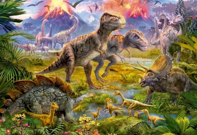 Sestavljanka 500 kosov, srečanje dinozavrov