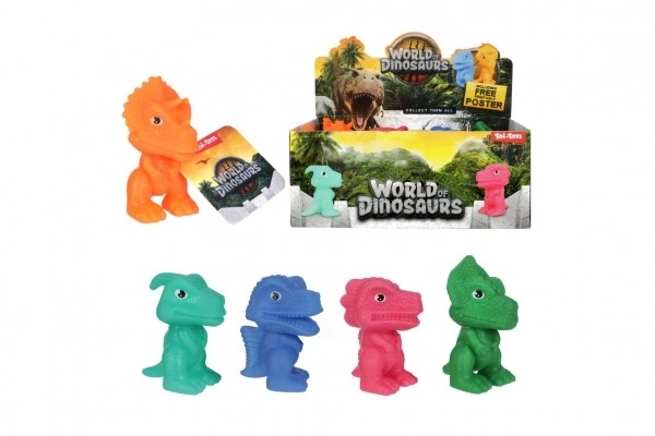 Gumijasti dinozaver 8cm - 5 vrst v škatli