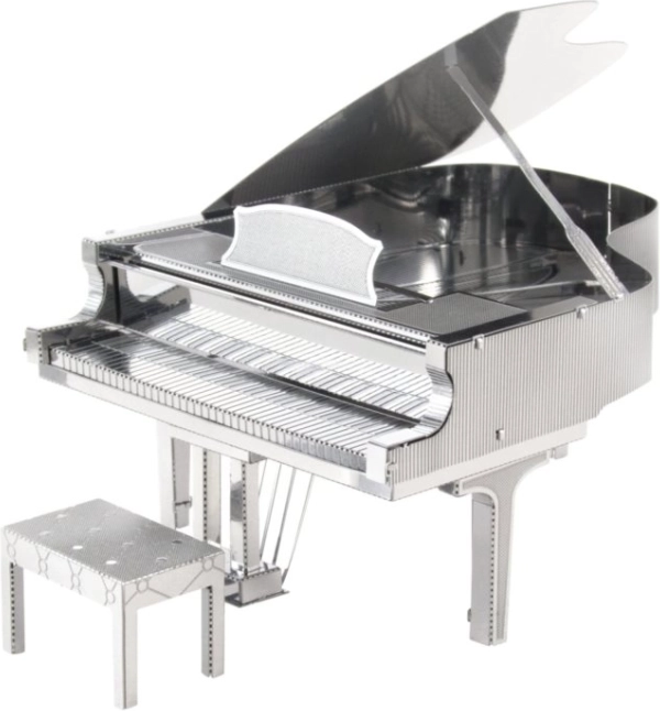Metal Earth 3D kovinski model klavirja – Silver Edition