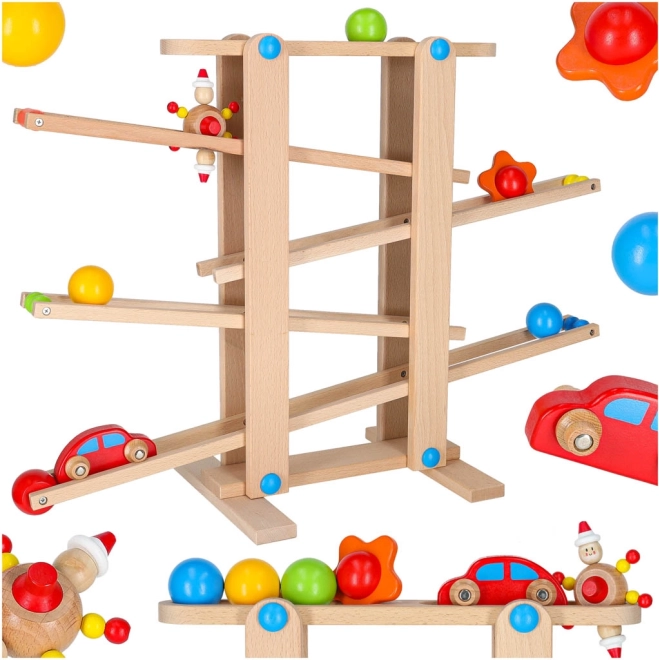 Leseni montessori XXL set za kroglične steze