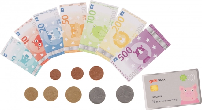 Otroški denar s kreditno kartico Živalski evri