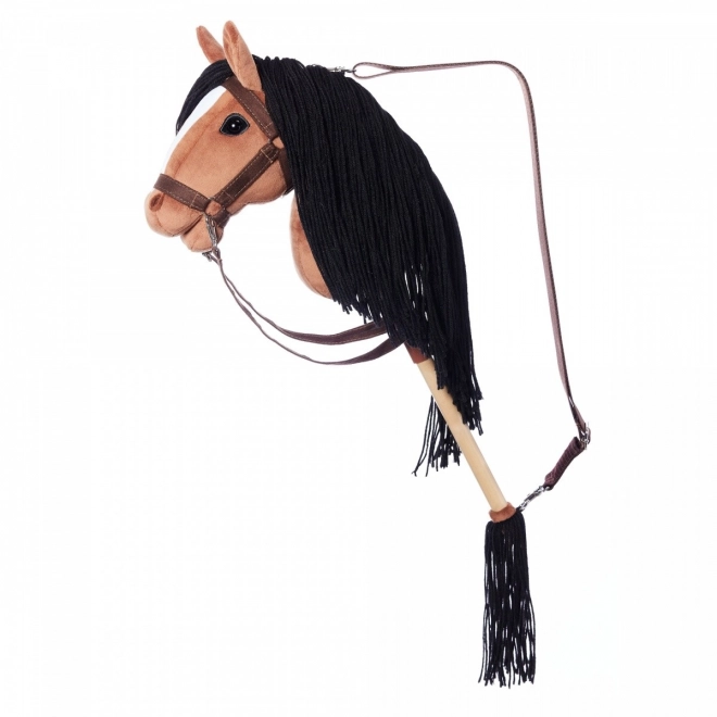 Konjiček na palici Hobby Horse HOPPIHORSE temno rjav