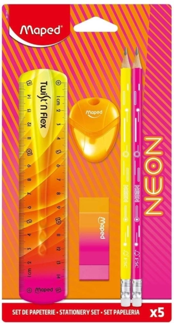 Komplet šolskih potrebščin Neon