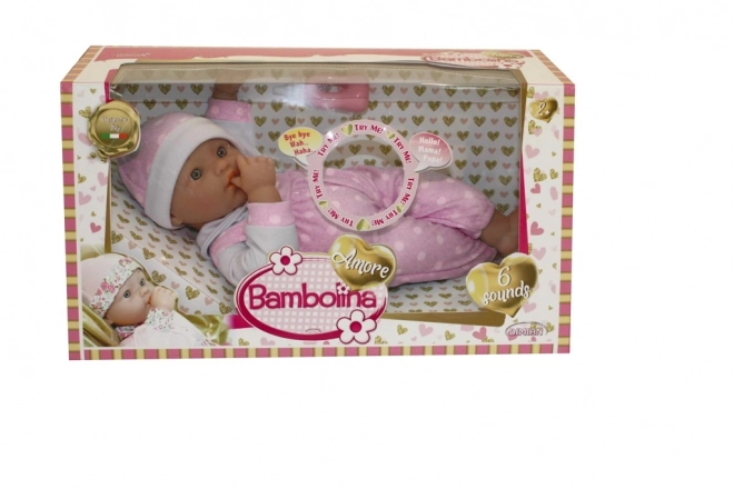 Dojenček Bambolina s zvoki in dodatki 36 cm