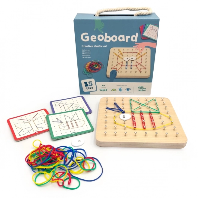 Lesena plošča za kreativno ustvarjanje - Geoboard B. Toys