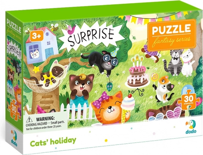DODO Puzzle Fantasy: Mačje počitnice 30 kosov