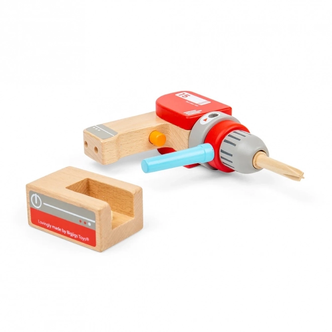 Bigjigs Toys Lesena vrtalka