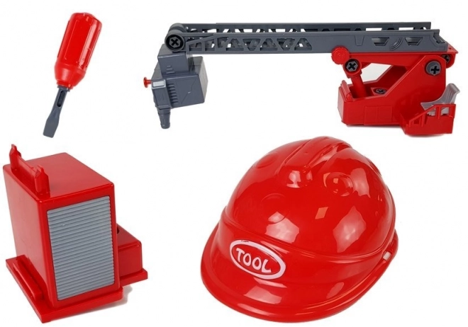 Komplet DIY Gasilsko Vozilo 2v1 z Zamenljivimi Dvigali