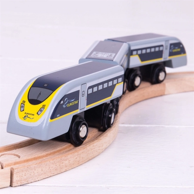 Hitri vlak Eurostar E320 s tračnicami