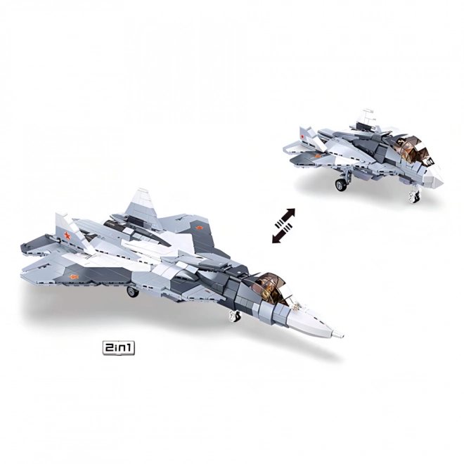 Sluban Model Bricks M38-B0986 Ponosni lovski letalo Su-57 2 v 1