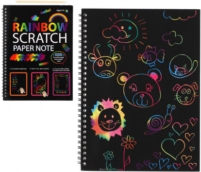 Mavrični praskalni notes za otroke 19 × 26 cm