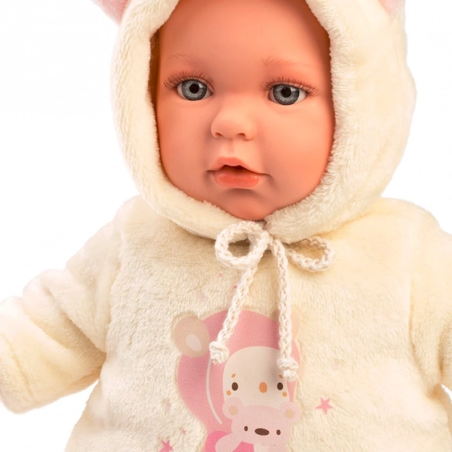 Llorens 14208 BABY JULIA - realistična punčka dojenček z mehkim tekstilnim telesom - 42 cm