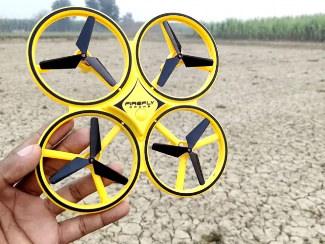 Dron upravljan z gestami rok + daljinsko upravljanje Kvadrokopter RC0573 – Rumena