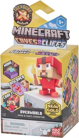 Treasure X Minecraft Caves & Cliffs Overworld interaktivni set s figurico in zakladom