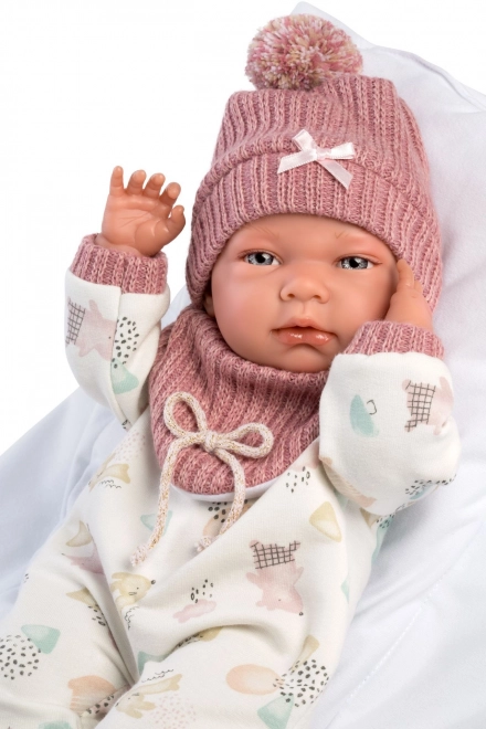 Oblačilca za punčko dojenčka New Born z dodatki