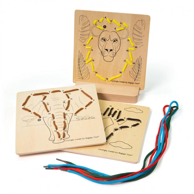 Bigjigs Toys Vlečenje po številkah Divje živali