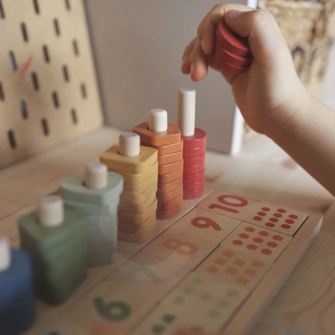 Leseno abacus in sortirna igrača Montessori od PolarB