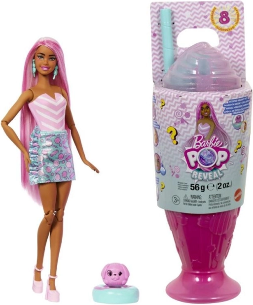 Barbie Pop Reveal rožnata – presenečenje v lončku z vonjem