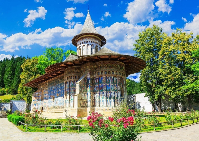 Sestavljanka Samostan Voroneț, Sučava, Romunija 1000 koščkov