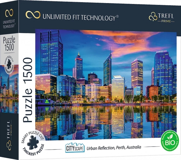 Sestavljanka TREFL UFT Cityscape – odsev mesta Perth, Avstralija, 1500 koščkov