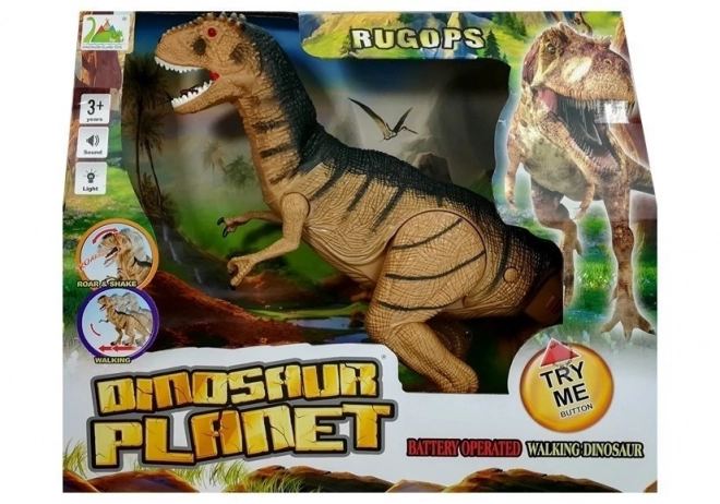Tyranozaver dinozaver se premika rjove in se osvetli