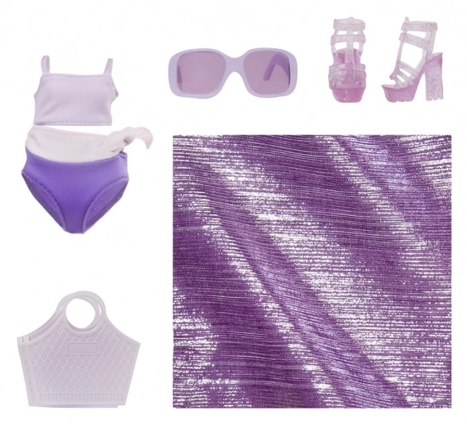 Rainbow High Fashion punčka v kopalkah - Violet Willow