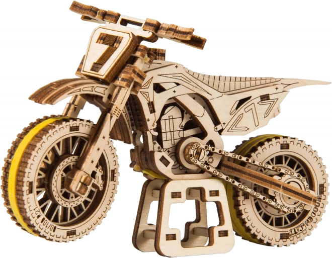 Lesene 3D sestavljanke motor MotoCross WOODEN CITY (88 delov)