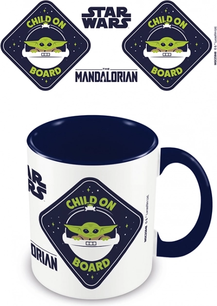 Barvasta skodelica MANDALORIAN »otrok na krovu« 315 ml