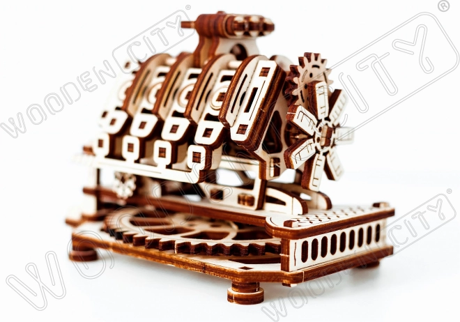Lesene 3D sestavljanke motor V8
