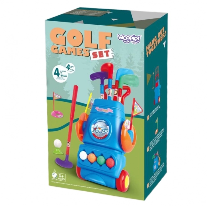 Otroška golf set Woopie s stojalom na kolesih