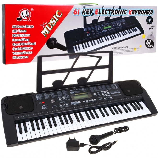 Tipkovnica z mikrofonom za otroke 5+ Taktometer USB MP3 Radio - Model št. 6152