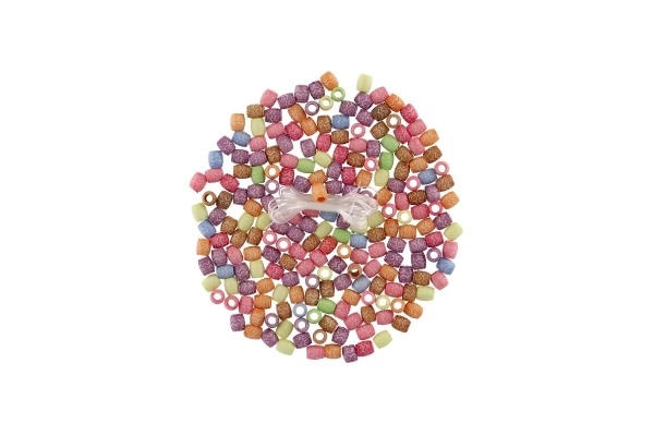 Perlice s nitko plastika mešanih barv v plastični posodici 3,5x12,5cm