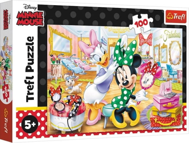 Sestavljanka 100 kosov – Minnie v kozmetičnem salonu DISNEY