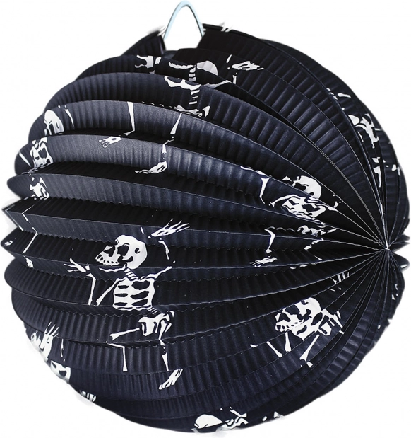 Okrogla halloweenska lampijonka – okostnjaki
