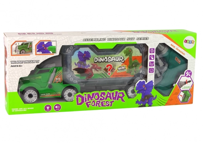 Čelovka z dinozavri za montažo z vrtalnikom